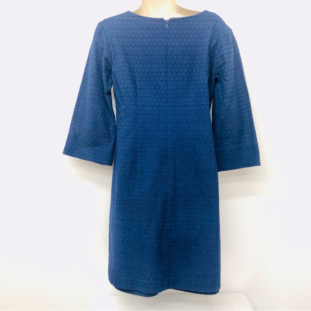 Donna Morgan Navy Eyelet Shift Dress - Picture 15 of 16